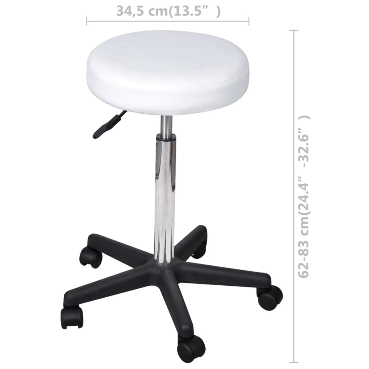 Office Leather White Faux Stool OWSOO