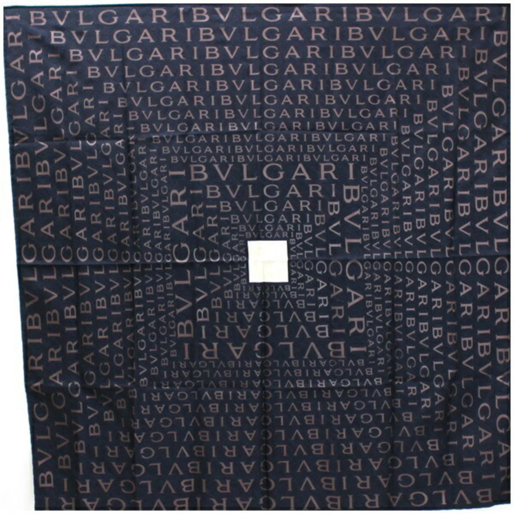 Bvlgari Silk Pre-Owned Black Pattern (Good) | Ladies Scarf Mania Muffler BVLGARI