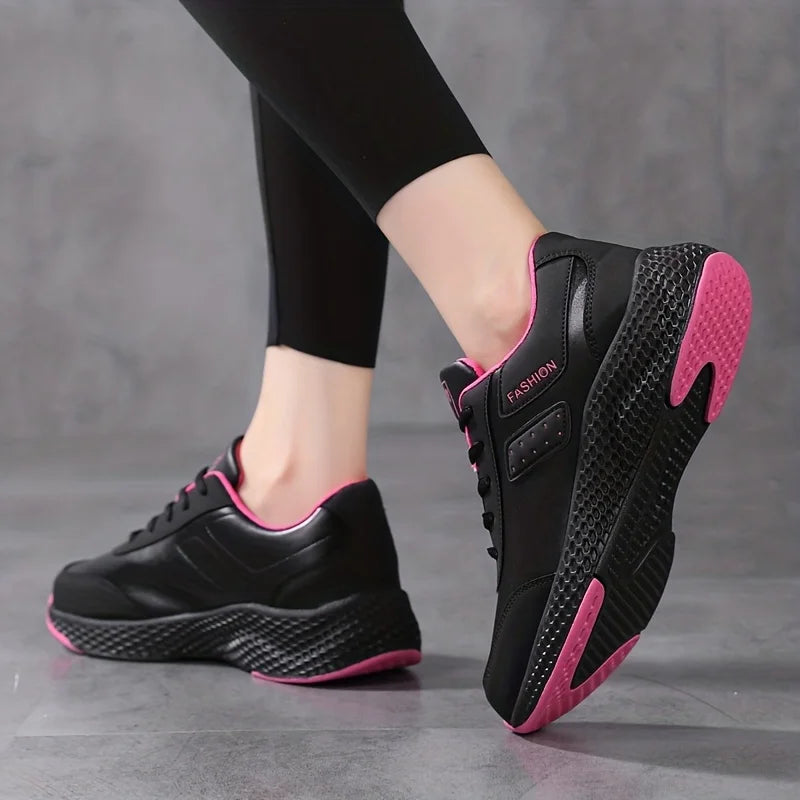 Chunky Walking Sports Shoes Lace exterior Running Trainers Up Comfortable Waterproof Casual Sneakers