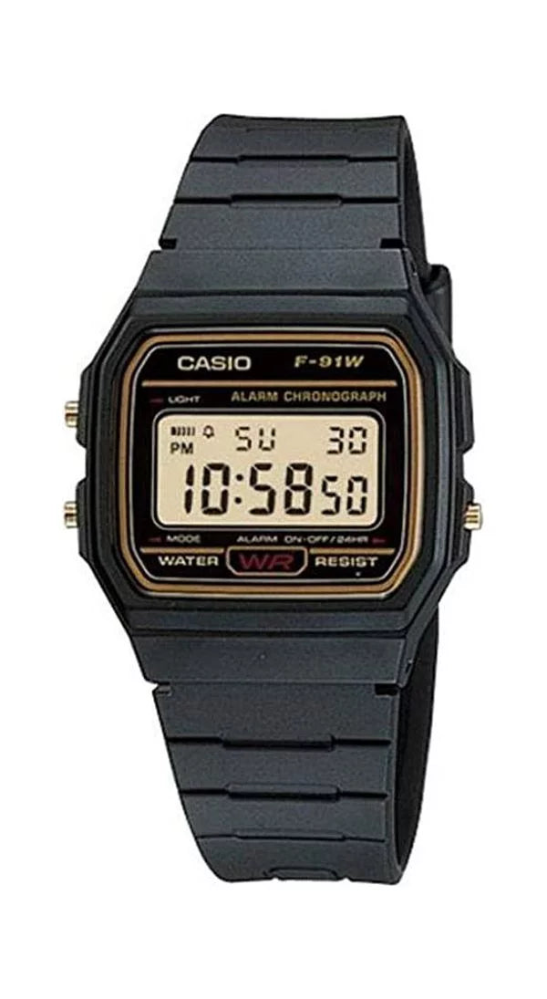 Gold/Black Digital Mens Watch F-91W-1Hdg