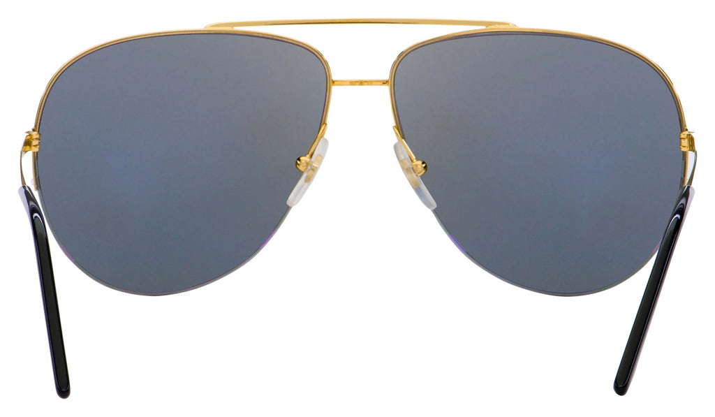 Gold 62 009 Ladies Cartier Sunglasses CT0065S Pilot Mirrored