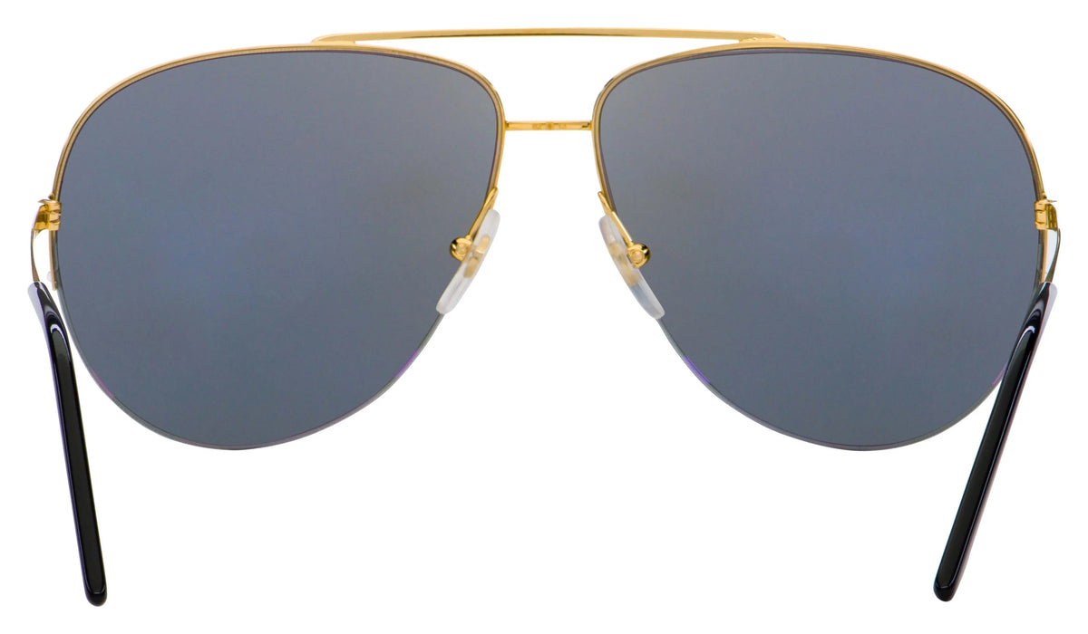 Gold 62 009 Ladies Cartier Sunglasses CT0065S Pilot Mirrored