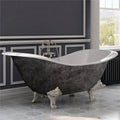 Lions Deck Scorched in. Plumbing Brushed Paw Faucet Nickel Holes 71 Mount Slipper 7 in. Feet, Iron Cast Tub, Double Cambridge Platinum