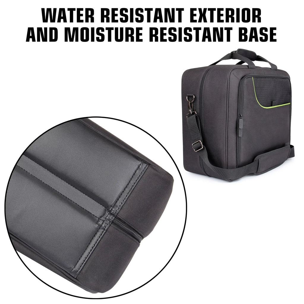 Usa Gear Xbox Series X Carrying Case - Xbox Series X Travel Case Compatible With Xbox Series X Console & Xbox Series S - Customizable Interior For Xbox Controllers & More Gaming Accessories (Green)