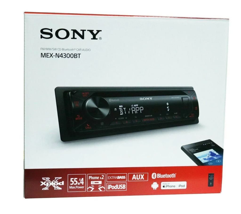 Sony Mex-N4300Bt Cd Receiver With Bluetooth / Fm / Mw / Sw Car Audio