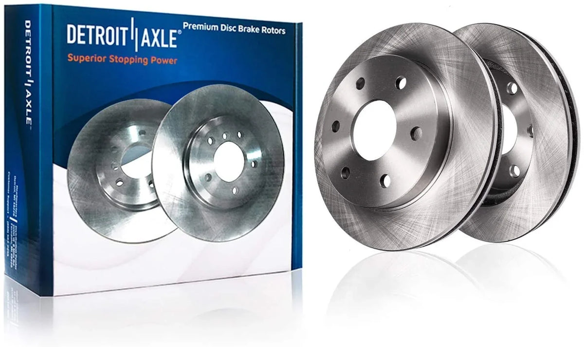 Detroit Axle - Brake Kit For Chevy Trailblazer Buick Rainier Gmc Envoy Isuzu Ascender Bravada Disc Brakes Rotors Ceramic Brakes Pads Replacement: 12" Front Rotor And 12.8" Rear Rotor