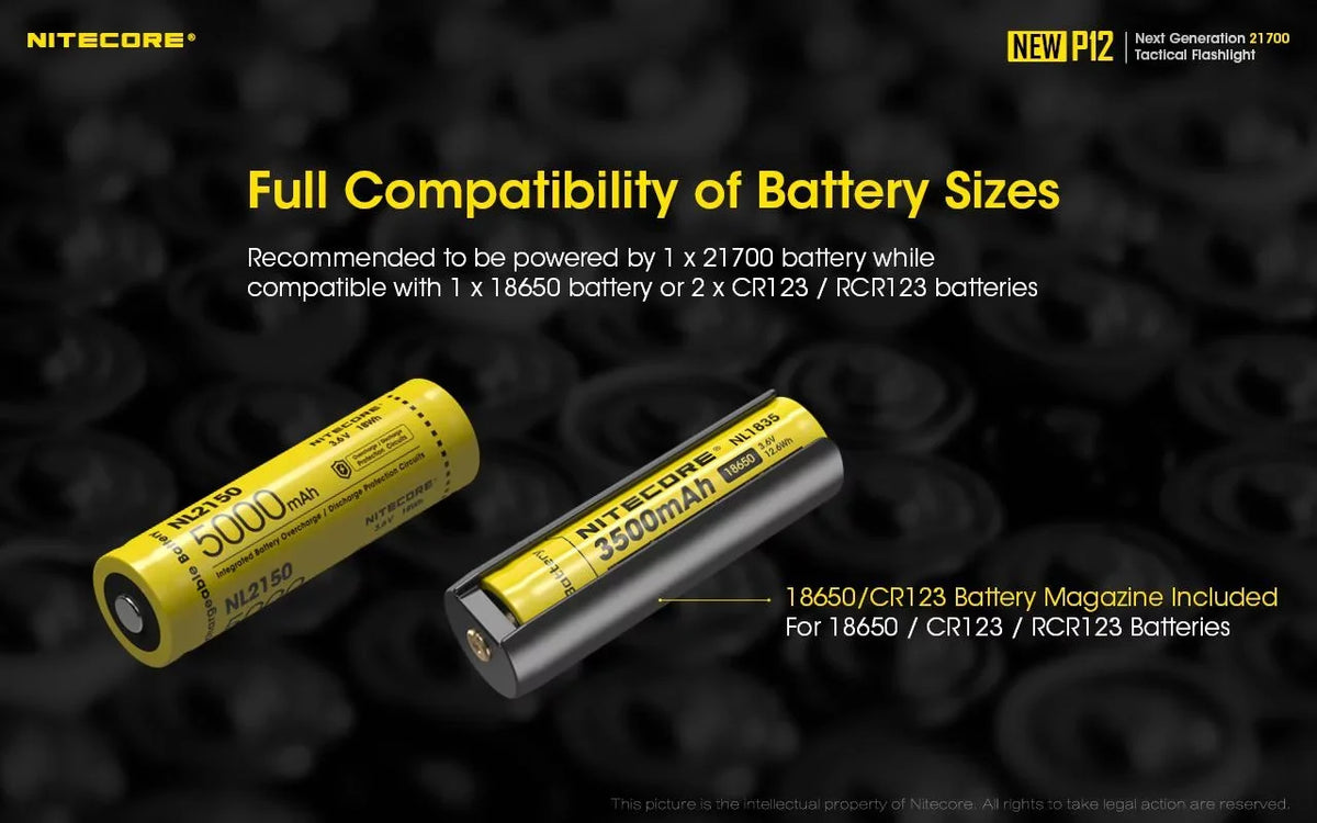1200 LED Tactical Pressure w/RSW3 Version - P12 CREE Switch Nitecore Combo: Flashlight - V6 Lumens XP-L HD New