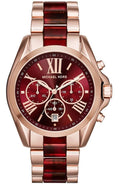 Michael Kors Mk6270 Bradshaw Burgundy Red Timer Wrist Watch For Women