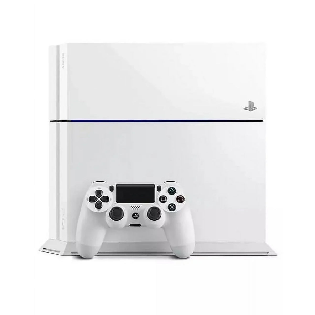 Sony Playstation 4 500Gb Gaming Console White Headset 2 Controller With Bolt Axtion Cleaning Kit Bundle Like New