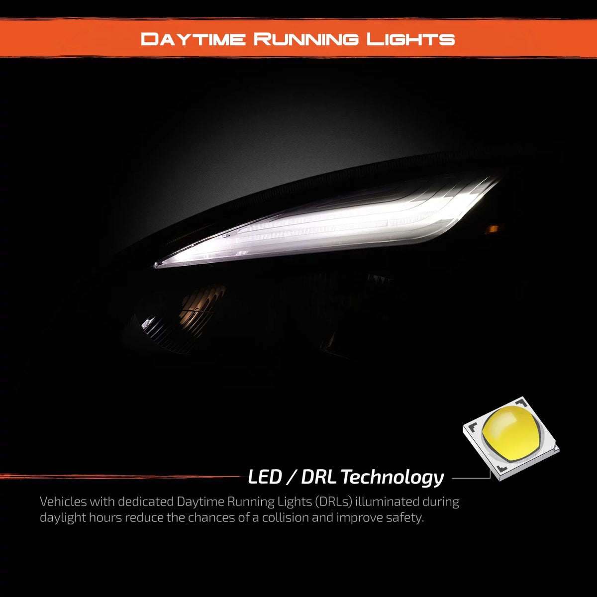 '- 113 Headlights - AKKON 2018-2023 Side OE Freightliner Replacement 126 Cascadia Black 116 Fits Full-LED Driver Housing 125