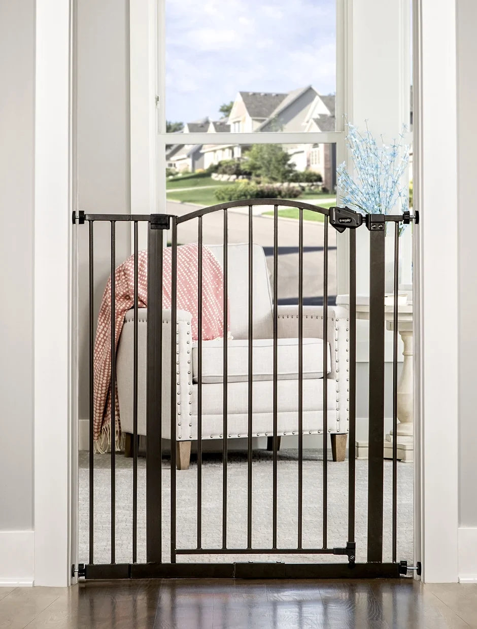 Regalo Extra Tall Bronze Arched Décor Baby Security Gate, Age Group 6 To 24 Months, Baby Gate