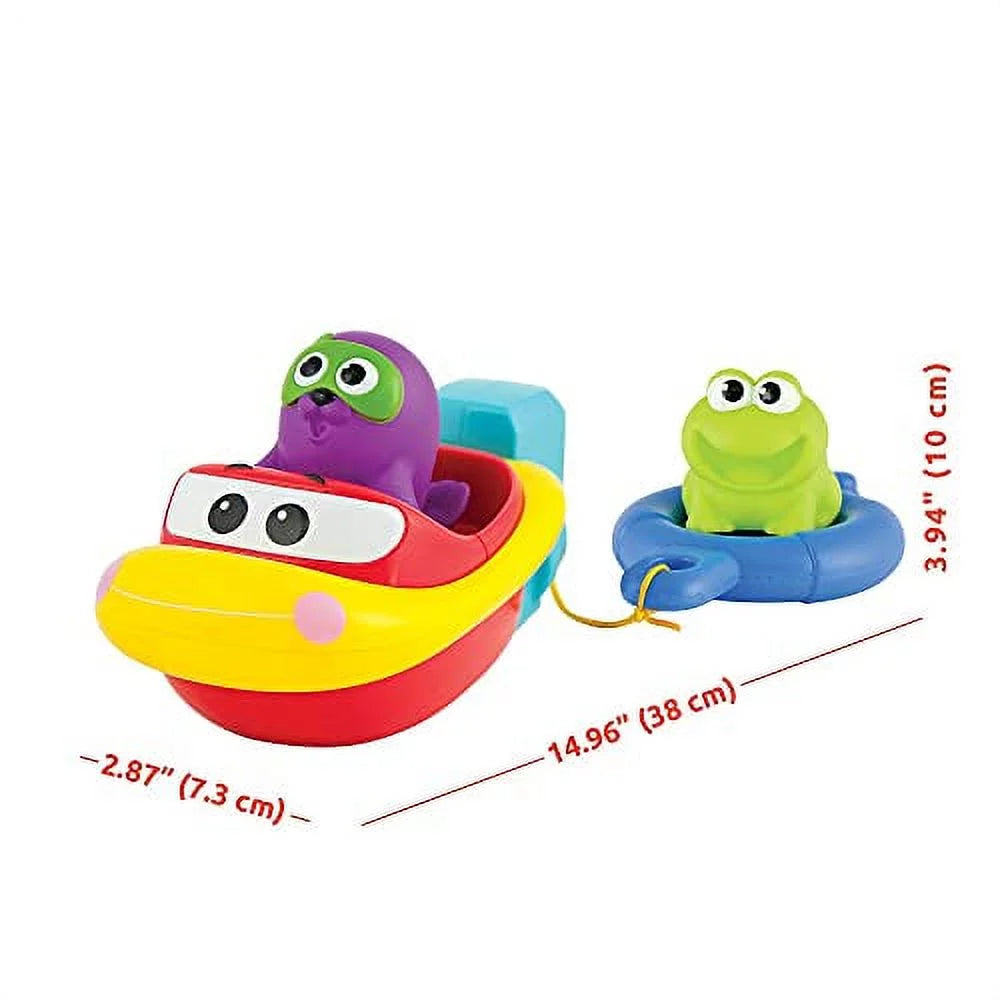 Needed - Durable Kids Girls - No Bath Accessories Bathtub for 'N Toddlers & Pool & & Floating Toy Babies, - for - Pull Boys Plastic, Batteries Boat Go Toys & Child-Safe Boats Seat Playtime KiddoLab