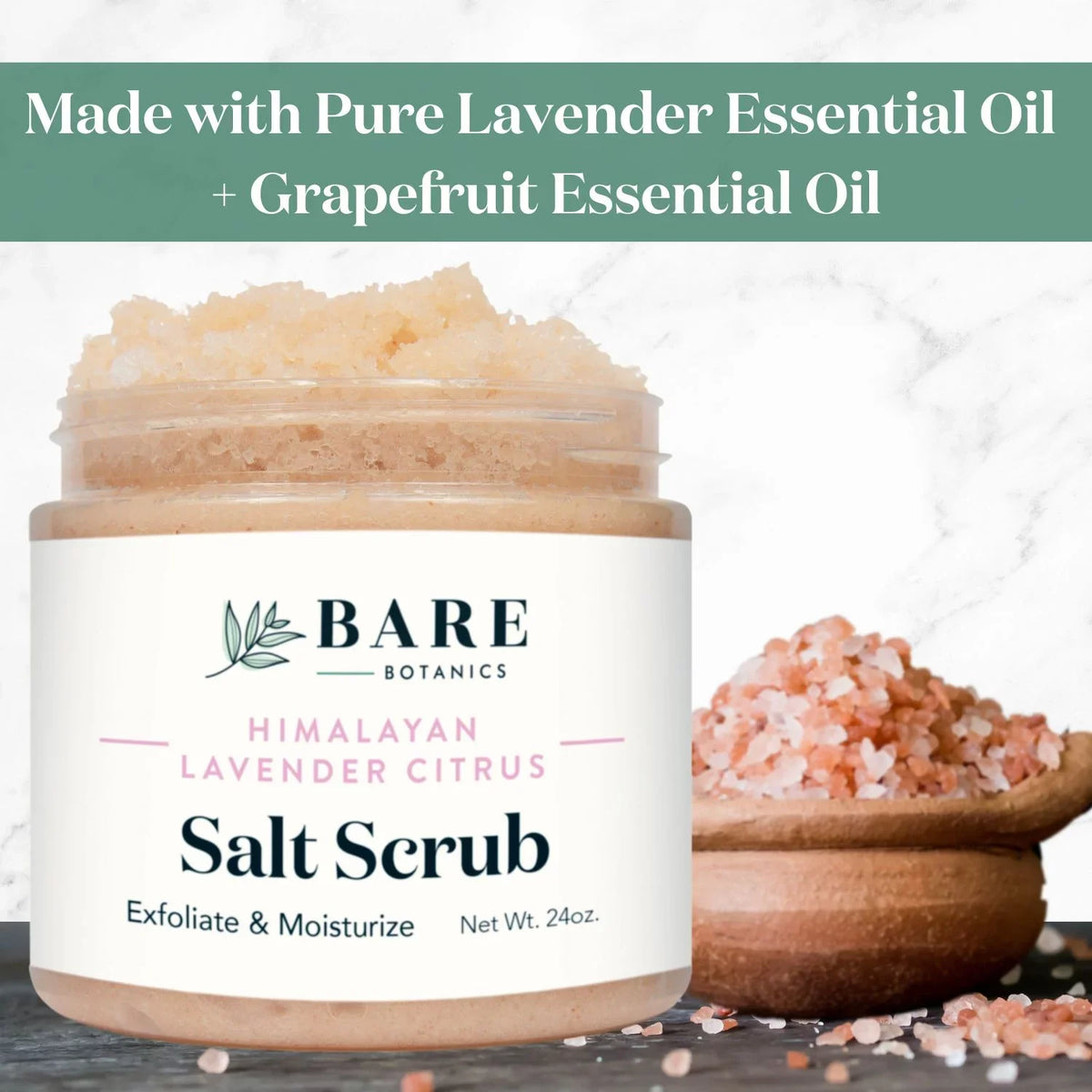 Salt Himalayan 24 Scrub Botanics Bare Body Citrus Lavender Scrub oz