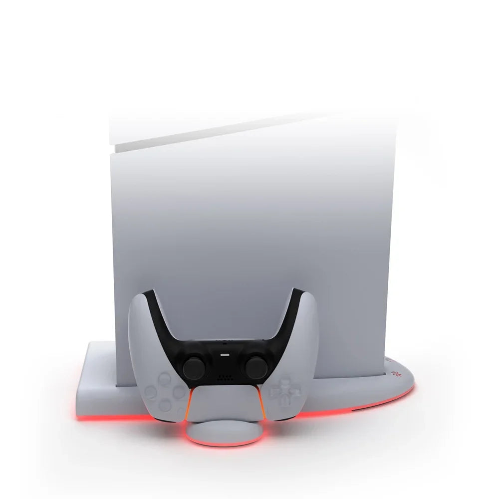 For For Cooling Cooling Base with Station Console PS5 Light Fast Controller Stand Accessories Slim, Dual PS5 RGB Controller Charger Charging
