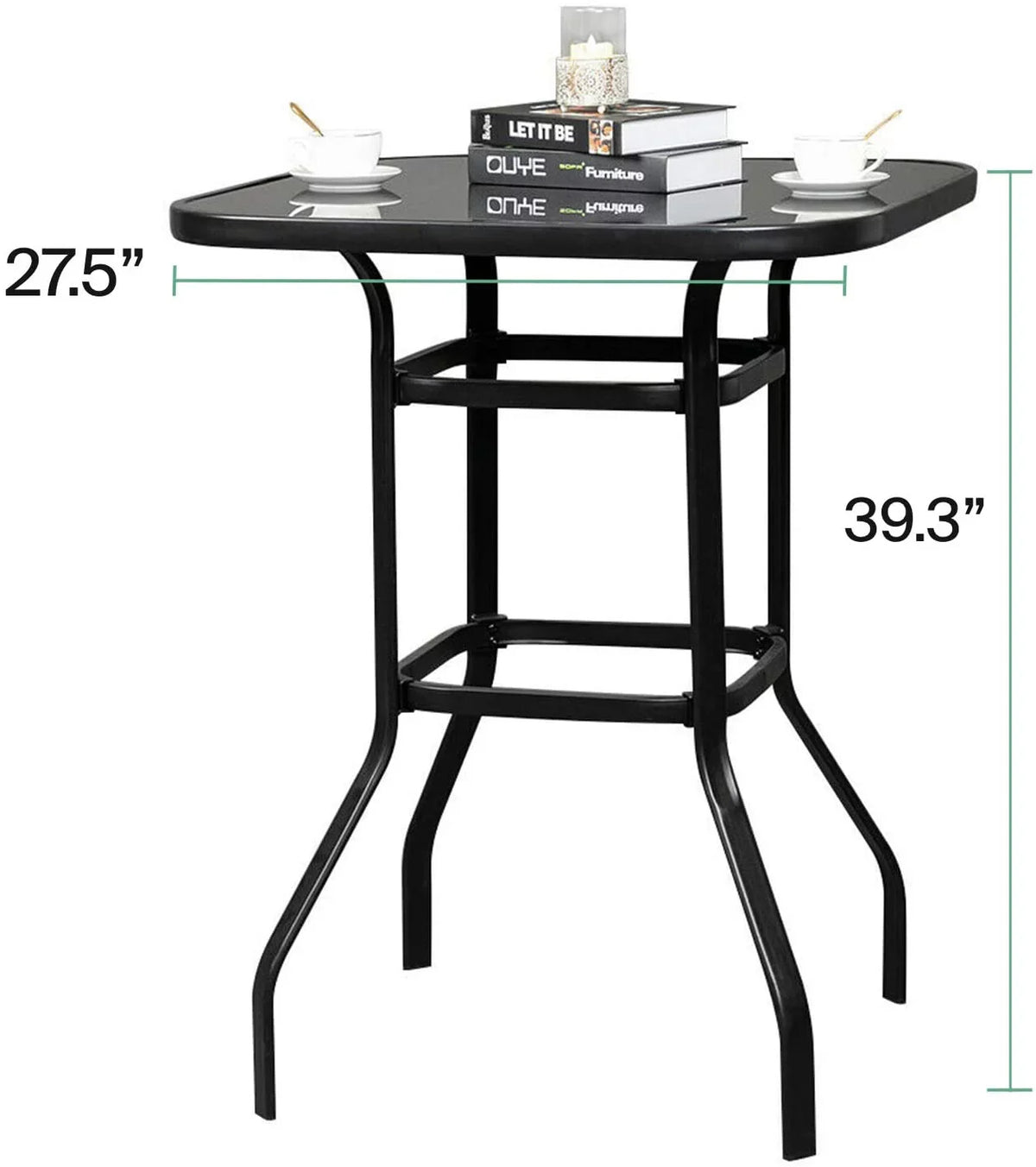 For Durable Nikias Table Glass Bar Solid Deck
