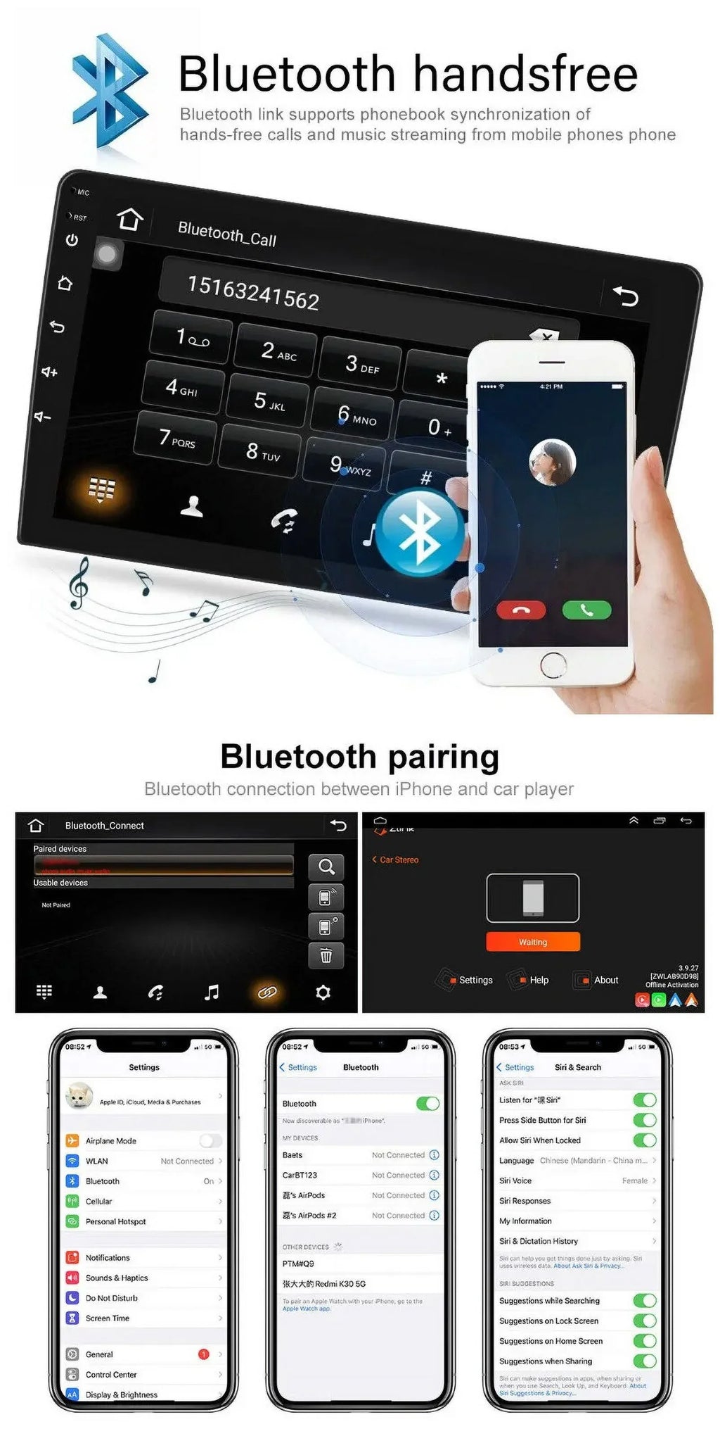 2006-2011 GPS Android Touchscreen for & Stereo FM BT 12 Car 1280*720 Navi Auto Carplay Honda Support inches Camera Backup 10.1 Radio IPS Car Android Civic 2+32GB
