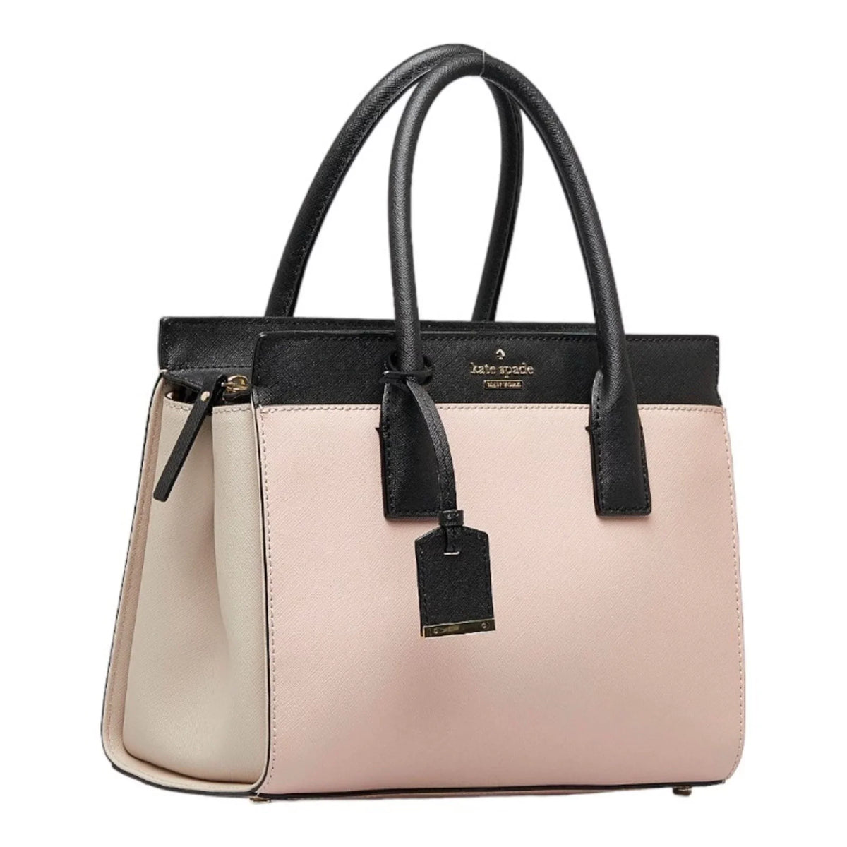 SMALL Kate Pre-Owned CAMERON spade PXRU5957 handbag STREET CANDACE ladies Spade pink black (Good) leather