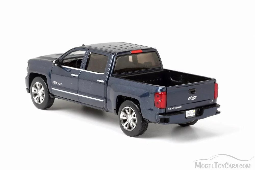 2018 Chevy Silverado Pick-Up Truck (Centennial Edition), Steel Navy - Motor Max 79353Bu - 1/27 Scale Diecast Model Toy Car