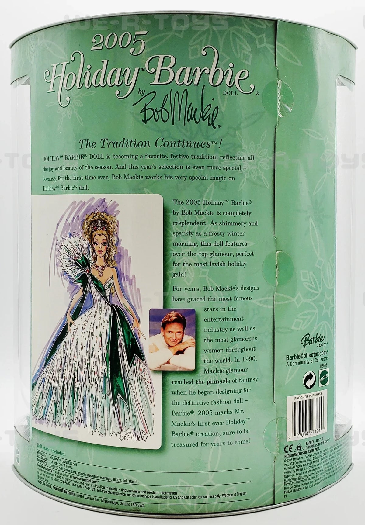 2005 Holiday Emerald Barbie Doll By Bob Mackie Mattel H8583