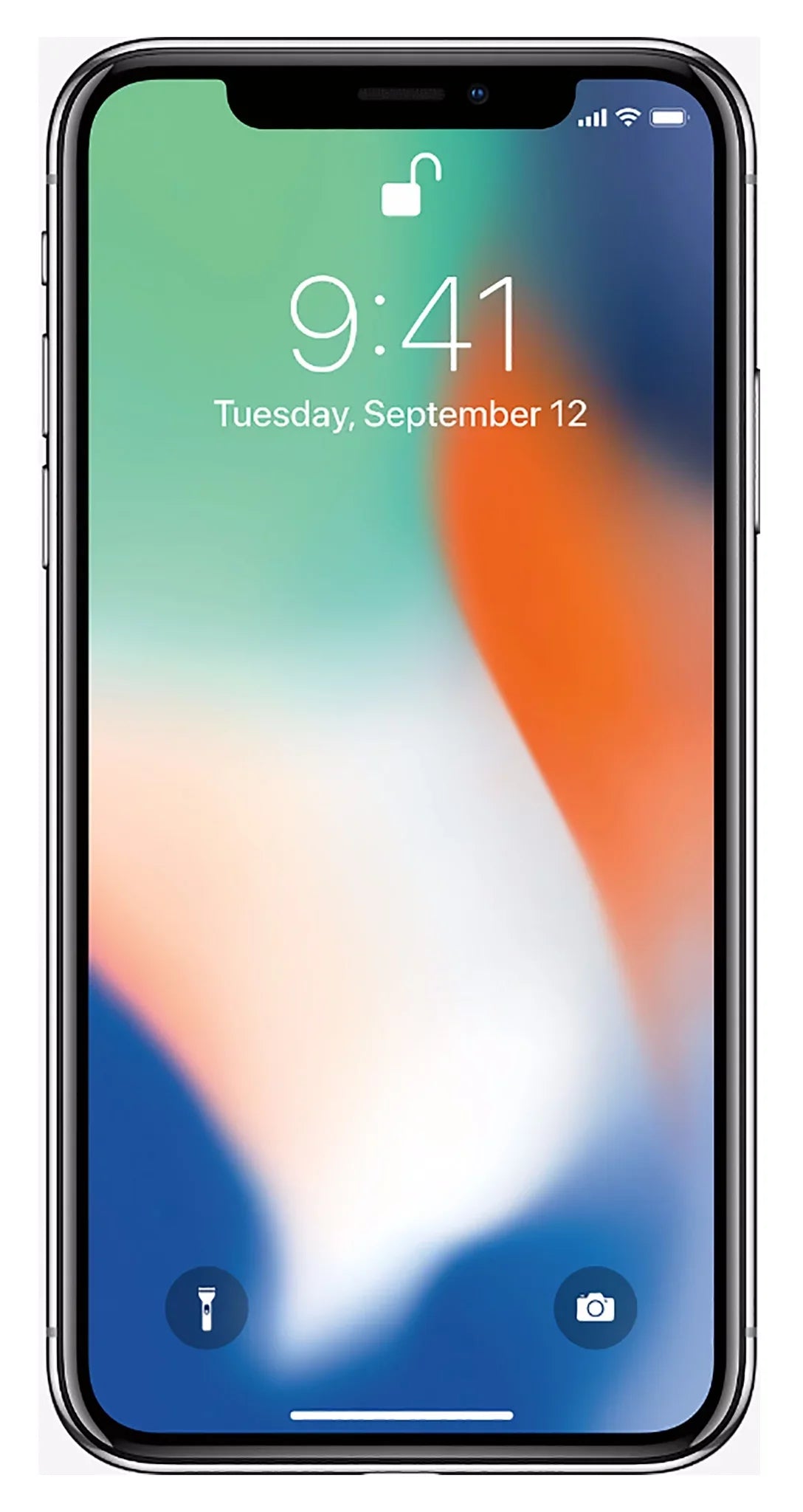 '- 12MP X Silver Camera w/ iPhone 64GB Dual Unlocked Phone GSM (Used)