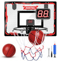 Indoor Basketball Hoop For Kids, Indoor Over The Door Basketball Hoops, Led Lamp Mini Basketball Goals With 2 Balls & Electronic Scoreboard, Christmas Toys Gifts For 5 6 7 8 9 10 11 12+ Year Old Boys
