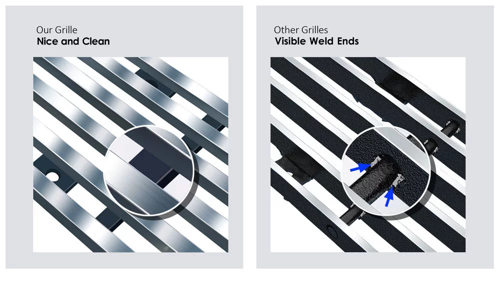 Aps Premium Stainless Steel Chrome 8X6 Billet Grille Compatible With Toyota 4Runner 2003-2005 Lower Bumper N19-S52456T