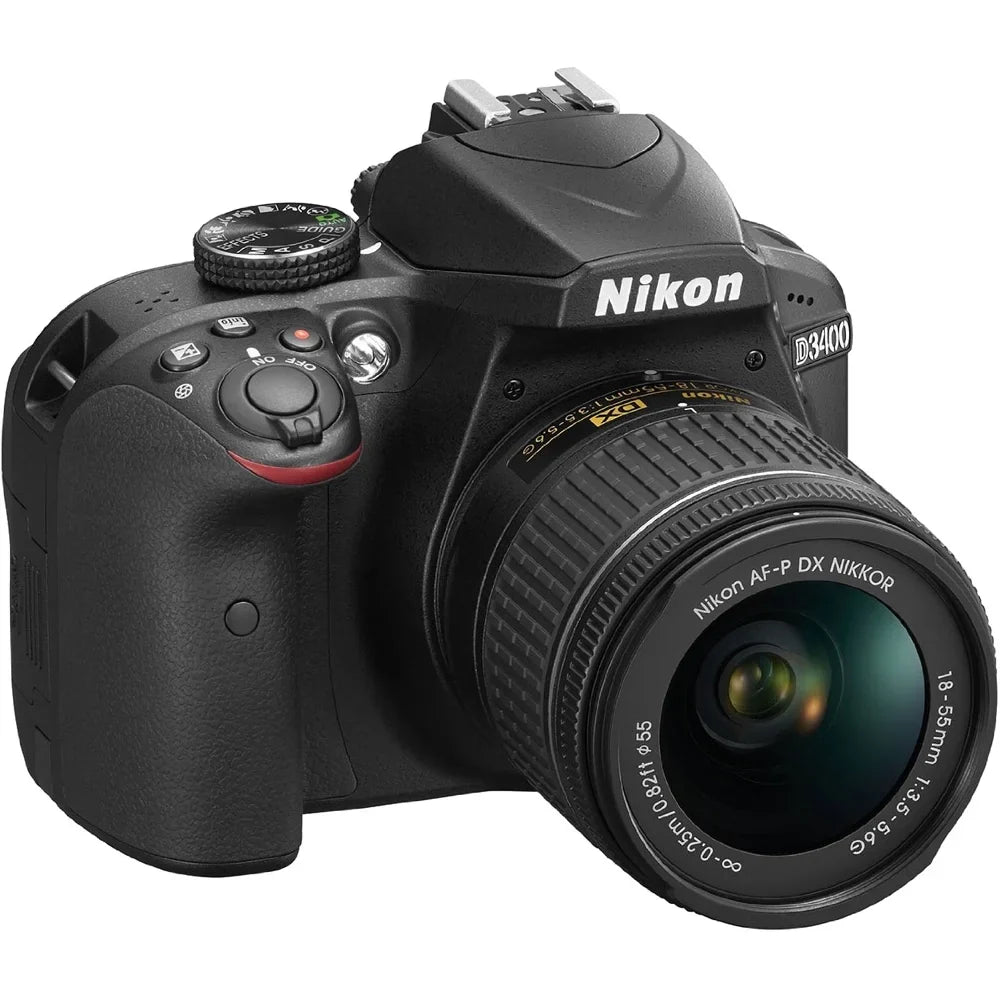 with DSLR 18-55mm MP Restored Nikon VR (Black) D3400 (Refurbished) Camera Kit 24.2 1571B Lens