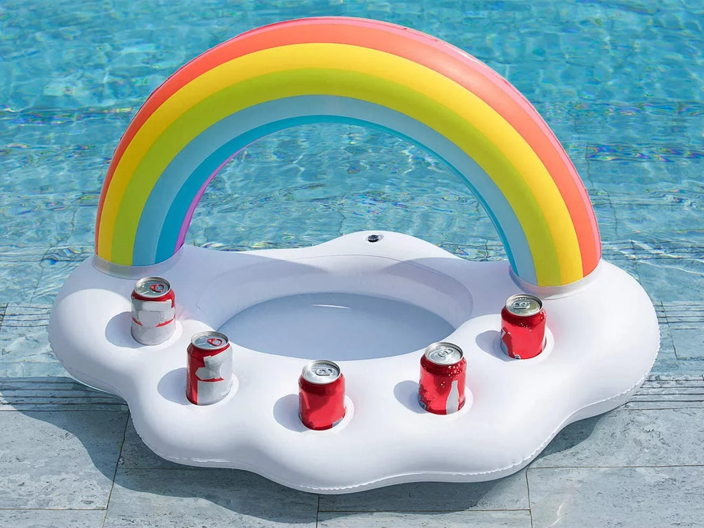 Party Inflatable Holder Accessori Cloud Rainbow Pool Toy Creative Drink Pool liquid Floats Float