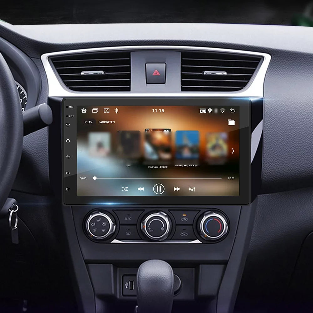 with Link/Hands-Free 7 11 Shinysix Navigation GPS Car Touchscreen Android Control Picture/Steering Support Double Backup Calling/Reverse Stereo WIFI/AUX/U-Disk/Phone Radio Camera Din Inch Wheel with