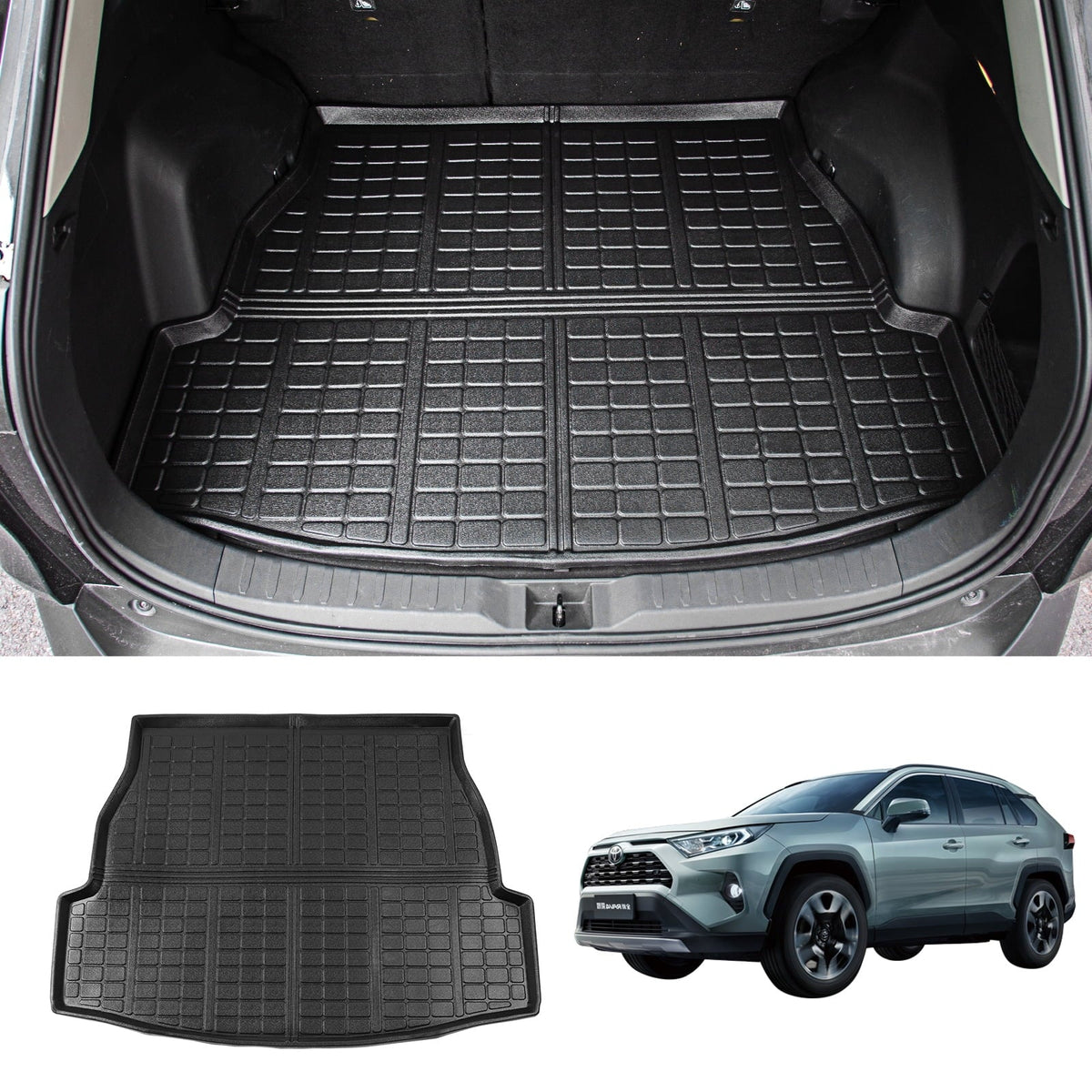 Rav4 Rubber TPE 2020 Trunk 2019 2023 Liner Mat All Accessories Mat) Rav4 2022 2021 Fit climate Mat (Rear Trunk Cargo