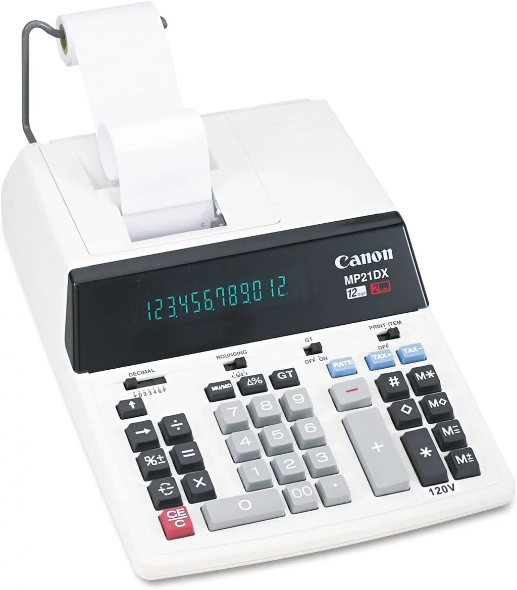 Printing Fluorescent 12-Digit Mp21dx Black/red Canon Two-Color Calculator MP21DX