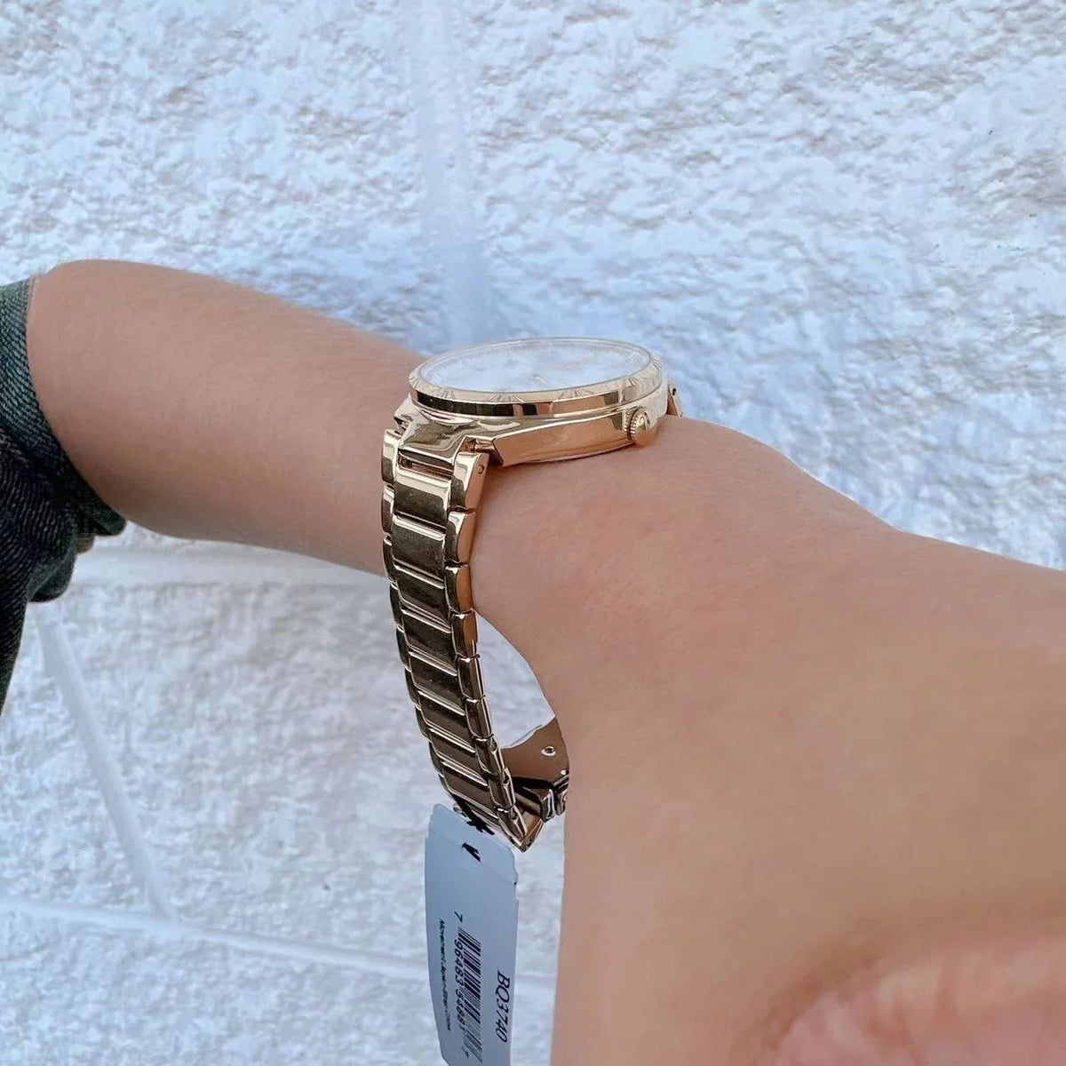 Ashtyn Date Steel Gold-Tone BQ3740 Watch Stainless Fossil Three-Hand