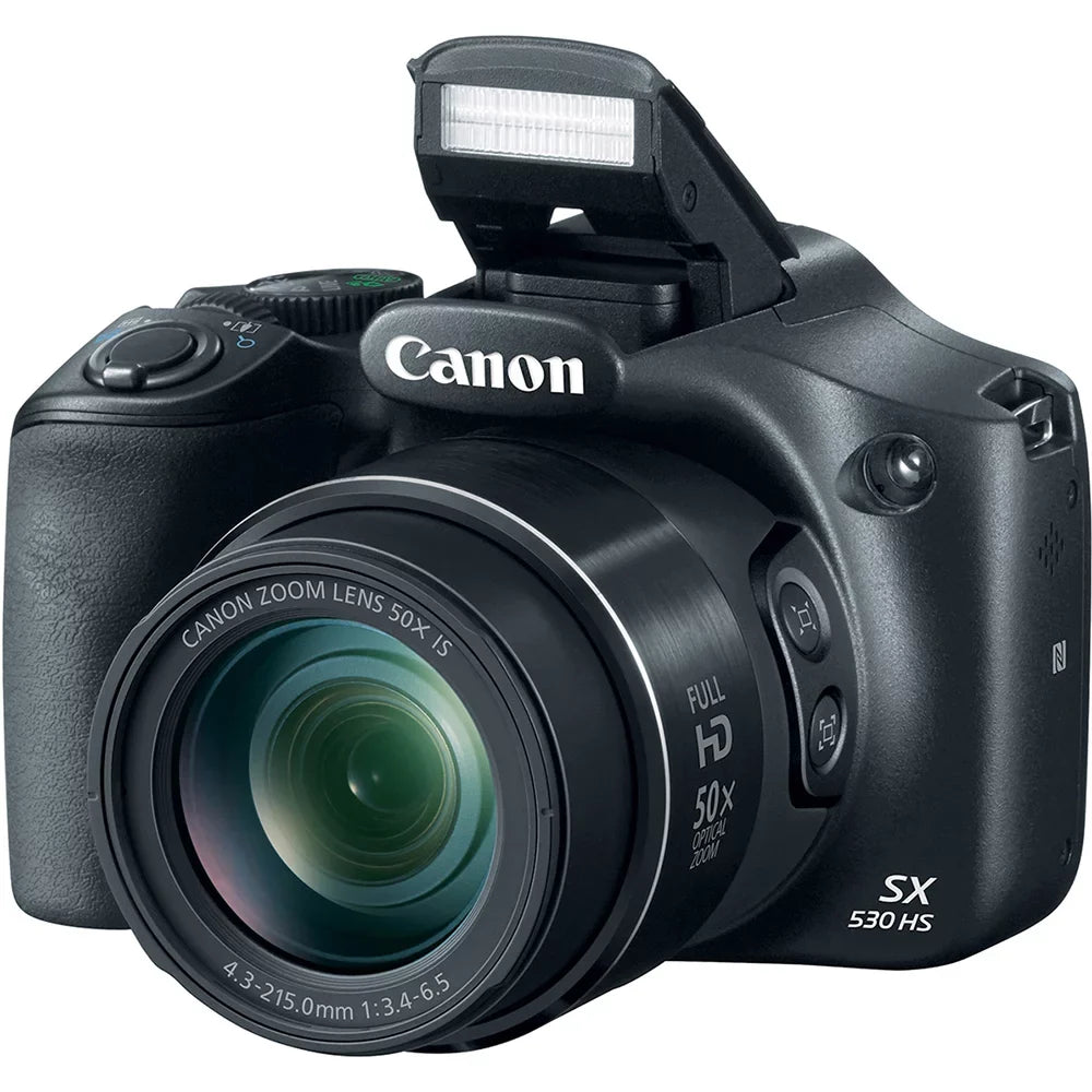 Canon Powershot Sx530 Hs 16Mp 50X Opt Zoom Full Hd Digital Camera Black Deluxe Bundle. Includes 32Gb Secure Digital Sd Memory Card, 1150Mah Battery P