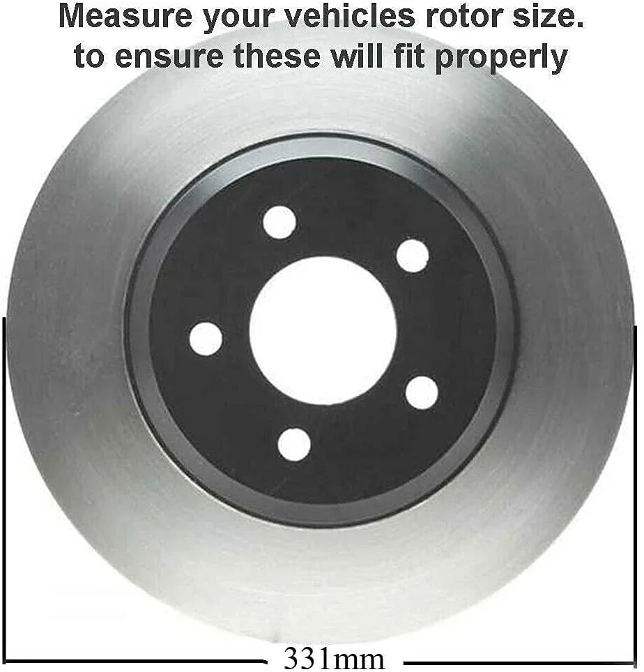 Detroit Axle - Front Brake Kit For 4Wd 1999-2004 Ford F-250 F-350 Super Duty Excursion Replacement 1999 2000 2001 2002 2003 2004 Drilled & Slotted Brake Rotors Ceramic Brakes Pads : 13.03" Inch Rotors