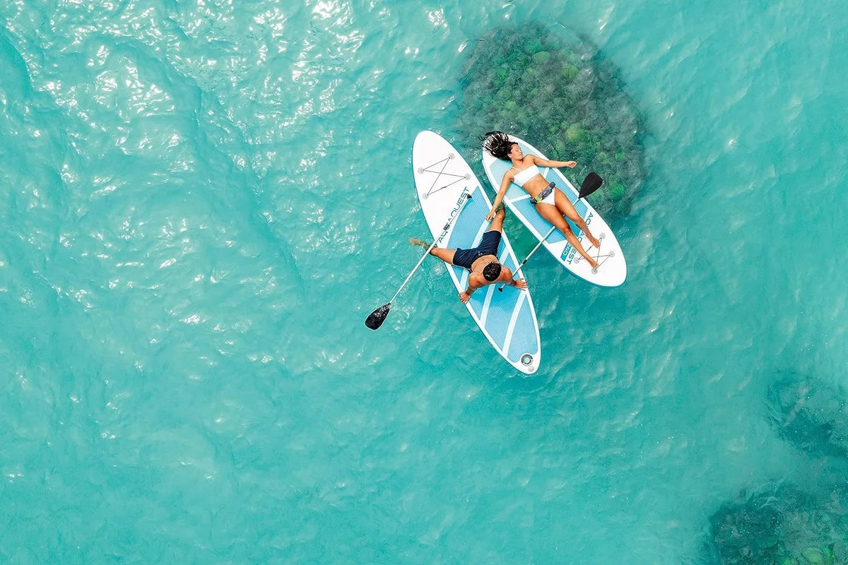320 Inflatable Series Paddle Open - TEAL Box AquaQuest Board INTEX