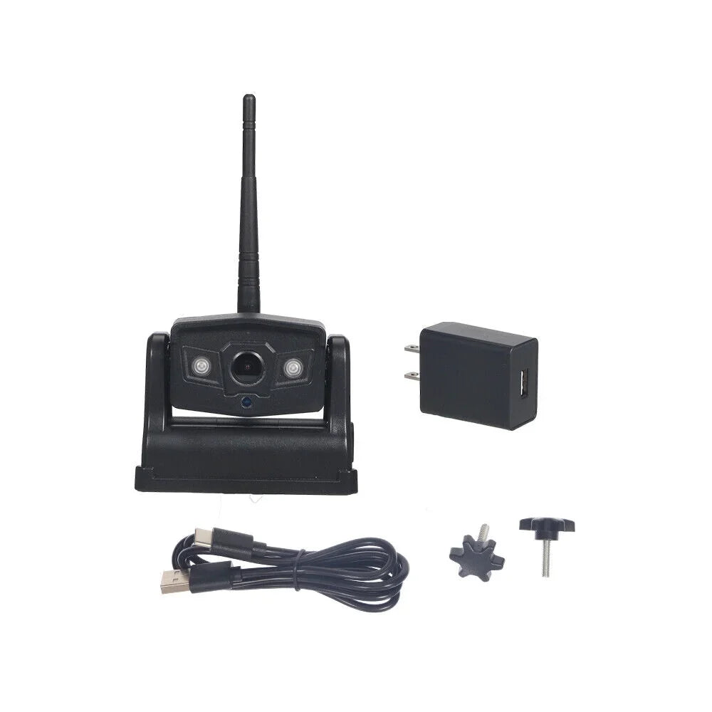 9600mAh View for Vehicle Camera, Ideal Battery, Wireless Magnetic Front/Rear Backup JLLOM WiFi