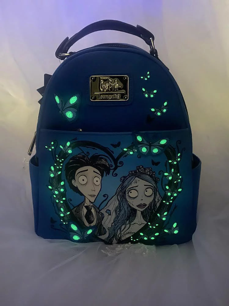 Mini Loungefly Bride in the Corpse Backpack Butterfly Disney Lovers Dark Glow Exclusive