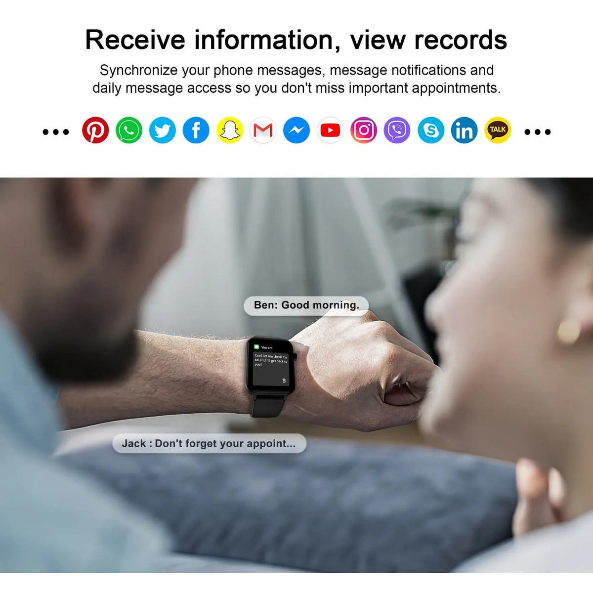 and Modes Bluetooth Black for 100+ Call/Voice Watch Fitness Sports iOS, with 1.83" Waterproof, for Smart Watch Women Android Assistant,