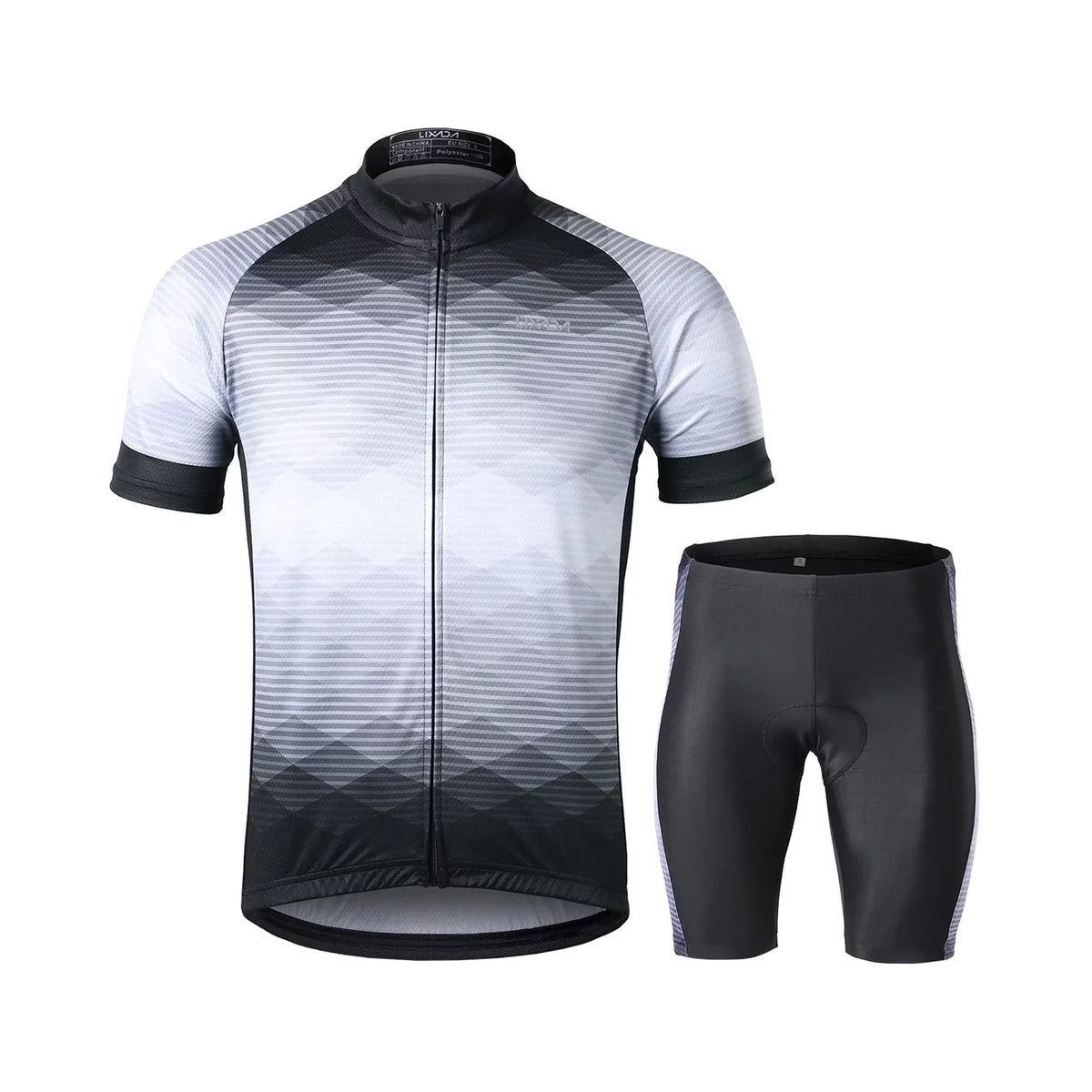 Sleeve Jersey Lixada Men Cycling Suit MTB and Breathable apparel Bike Bicycle Shirt Short Padded Shorts