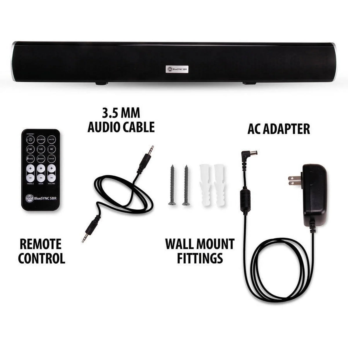 Sound , Speaker 2.1 HD and VIZIO Home GOgroove , Wall Subwoofer , Smart Kit & with , - & Mounting TVs 4K Theater TCL Internal Works Bluetooth Bar , With More