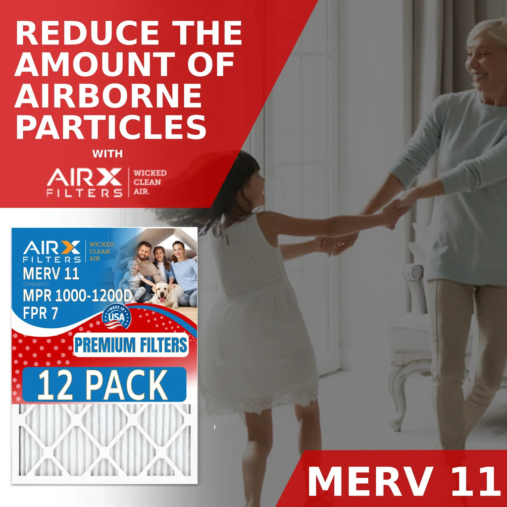 MERV 12x12x1 in Furnace Rating, AIR. 1000, to of USA Filter 12 MPR 7 Filters 11 Made Pack by Air CLEAN - WICKED & 1200 AIRX FPR FILTERS Comparable MPR