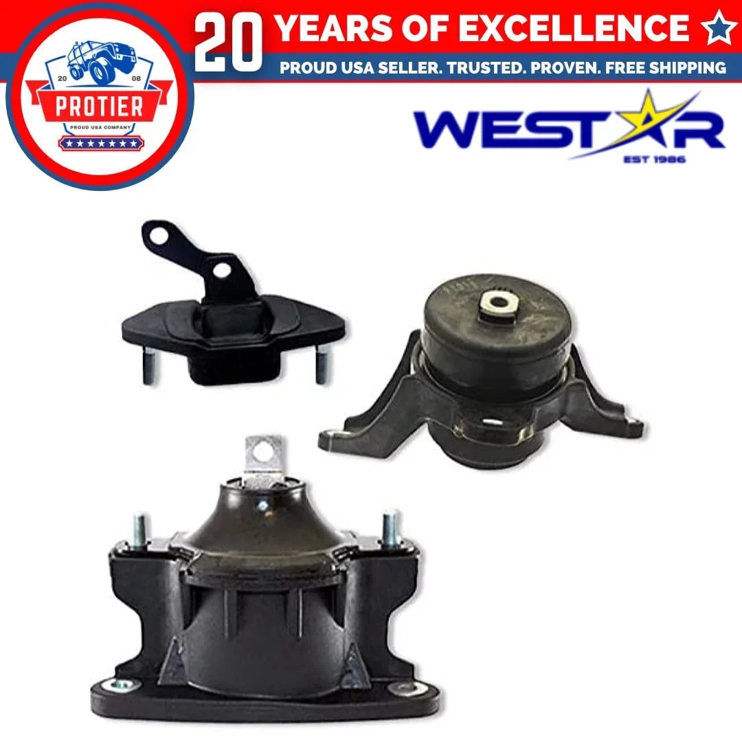 Fits 2008-2012 Honda Accord 2009-2013 Acura Tsx 2.4L Auto Frt Motor&2 Trans Mount