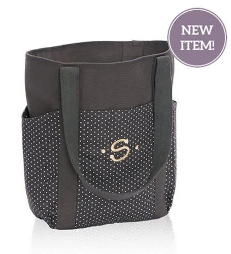 Charcoal NO Gift Go To Mummy Shoulder 31 EMBROIDERY Tote Utility Shopping Swiss Dot In Bag New Hobo City