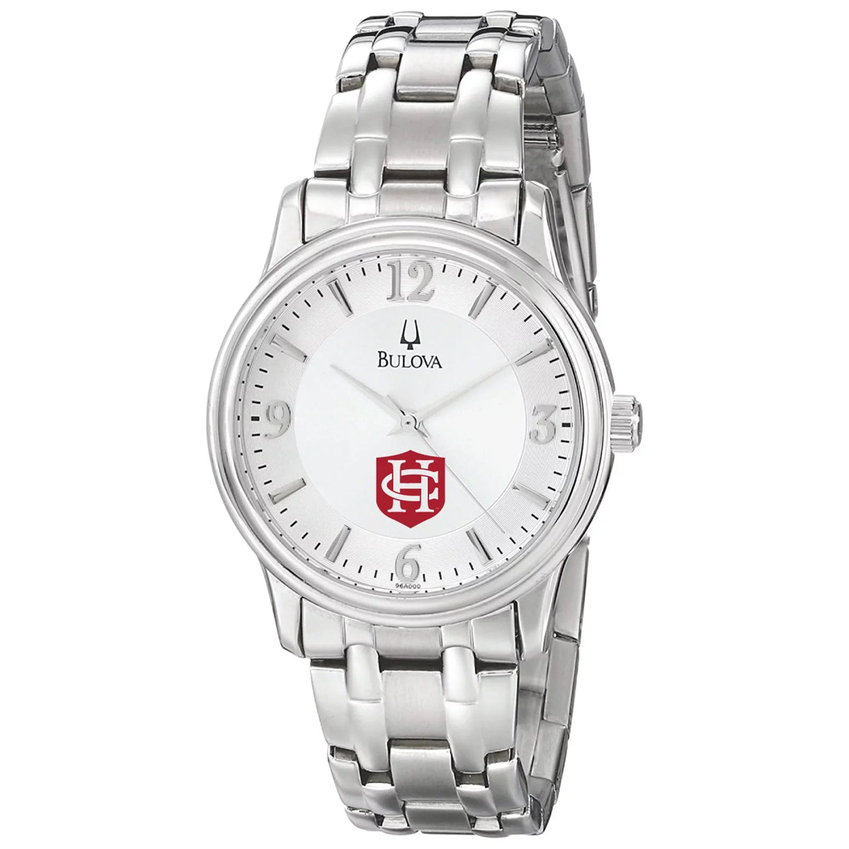 Men'S Bulova Silver Hanover Panthers Stainless Steel Quartz Watch
