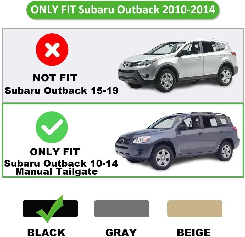 for Subaru Fit Accessory Subaru Rear Cargo Black 2014 Outback Manual Cover 2010 Tailgate Shade, Shield 2013 2011 Retractable 2012 Trunk 2010-2014 Wagon Privacy Outback