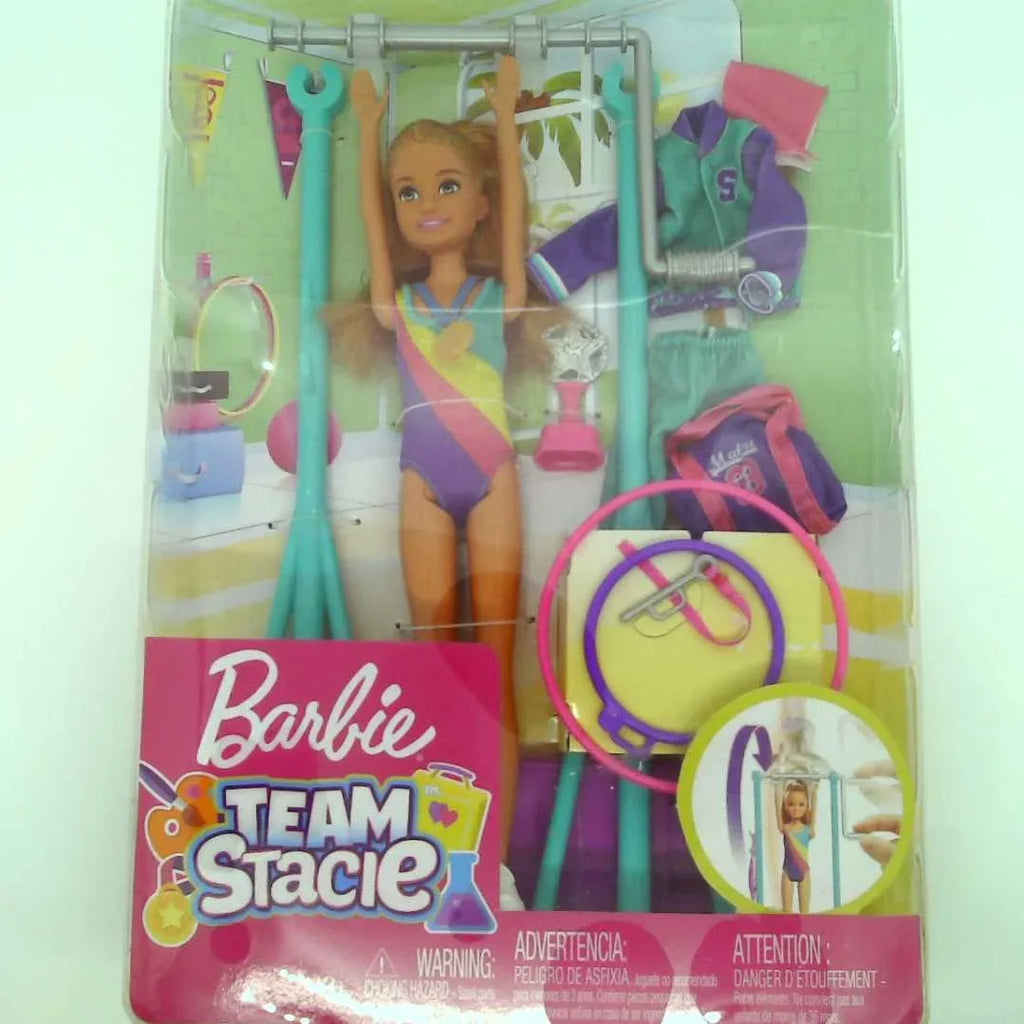 Barbie Team Stacie Doll Gymnastics Playset With Accessories