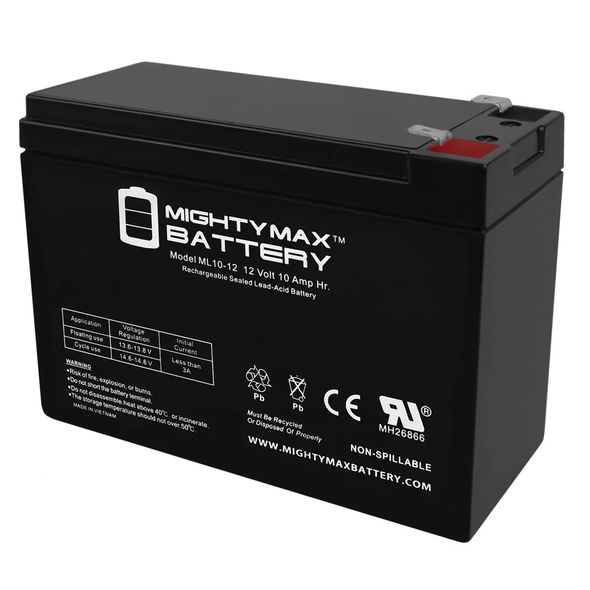 12V 10Ah Battery Replaces Lifan Model #Es400 + 12V Charger