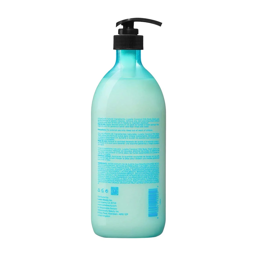 Gentle Body Luseta Wash, for Milk 33.8oz Dry Soap-Free Skin Coconut