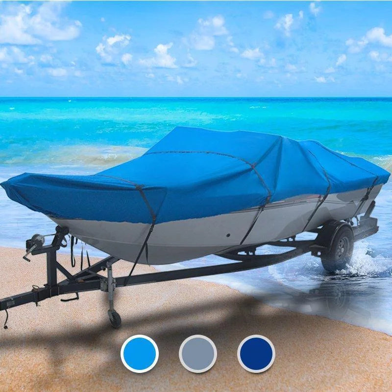 Semi-Custom Fishing Boat With T-Top/Hard Top 32' 6" Long And 120" Wide Seal Skin 1200 Boat Cover