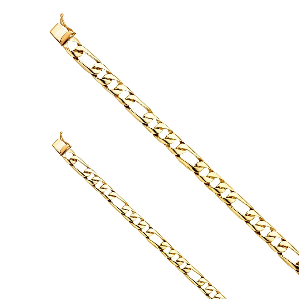 Elegant Men’s | | 8" Jewelry 15.1 Link | Weight Chain - Bracelet Women Gold Gold Gift Men 14KY and for Yellow for Figaro 14k Bracelets